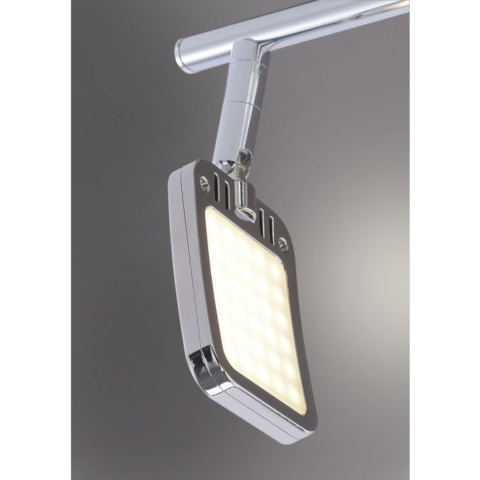 Paul Neuhaus LED-Deckenleuchte, chrom, 2 verstellbare Leuchtköpfe, warmweiße Lichtfarbe VIP-Rabatte