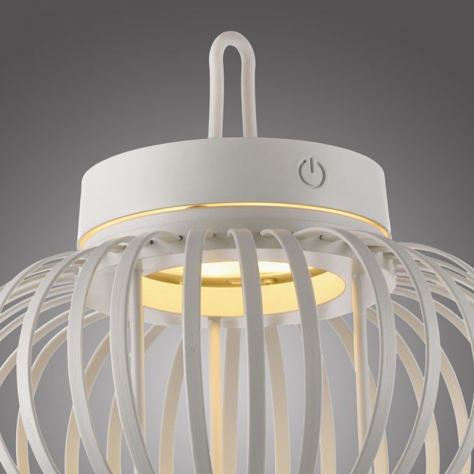 Paul Neuhaus LED Tischleuchte D=25cm weiß Akkulampe USB IP44 dimmbar per Touch Kostenlose Rückgabe