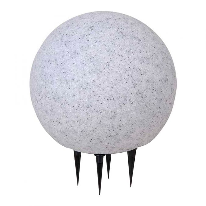 Paul Neuhaus Kugelleuchte, Steinoptik, 40cm, wetterfest, inkl. 5m Kabel und Erdspieße