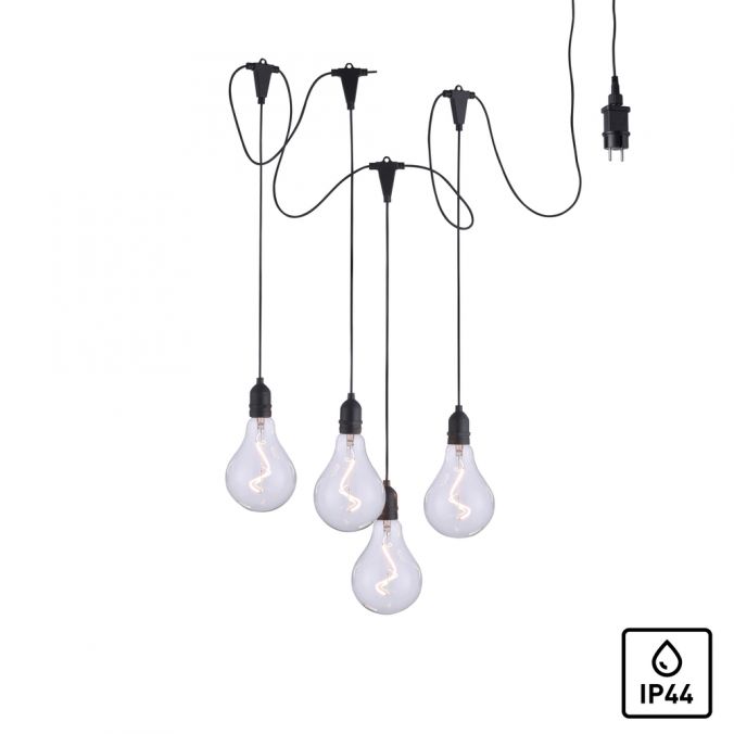 Paul Neuhaus LED Pendelleuchte, schwarz, spritzwassergeschützt, modern