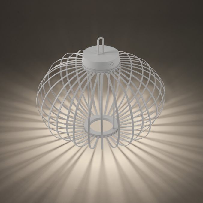 Paul Neuhaus LED Tischleuchte D=46cm weiß Akkulampe USB IP44 dimmbar per Touch Letzter Tag