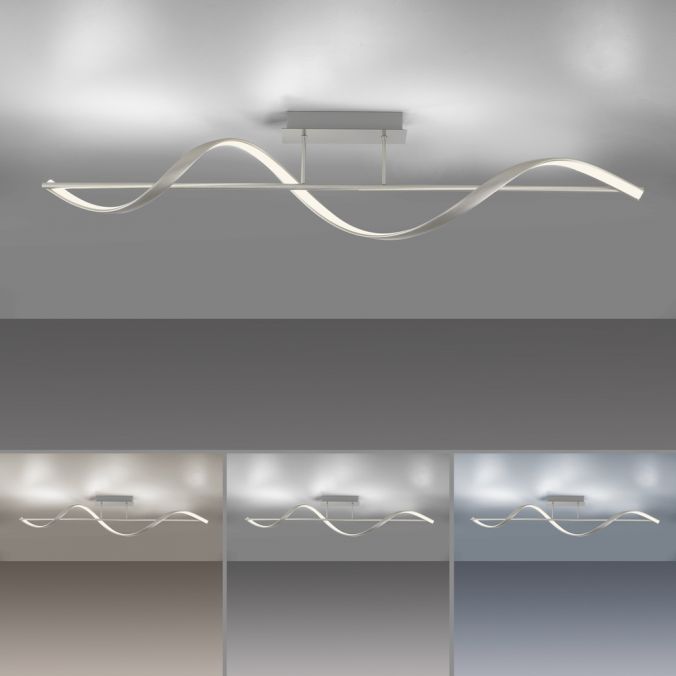 Paul Neuhaus Paul Neuhaus LED Deckenleuchte Q-SWING silber dimmbar Smar Home Vierteljährliche Förderung