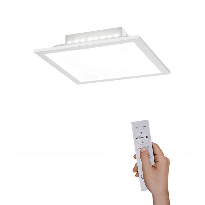 Paul Neuhaus LED-Panel, weiß, 30x30cm, dimmbar, Backlight, Fernbedienung, Farbsteuerung