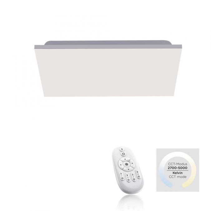 Paul Neuhaus LED Panel, weiß, rahmenlos, dimmbar, CCT Lichtfarbsteuerung, quadratisch
