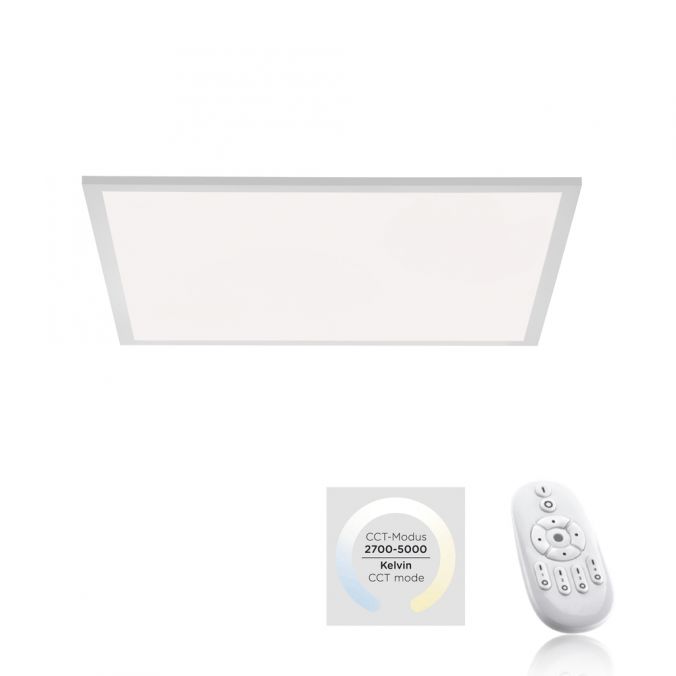 Paul Neuhaus LED-Panel, weiß, 62x62cm, CCT-Steuerung, dimmbar, flach, Deckenleuchte