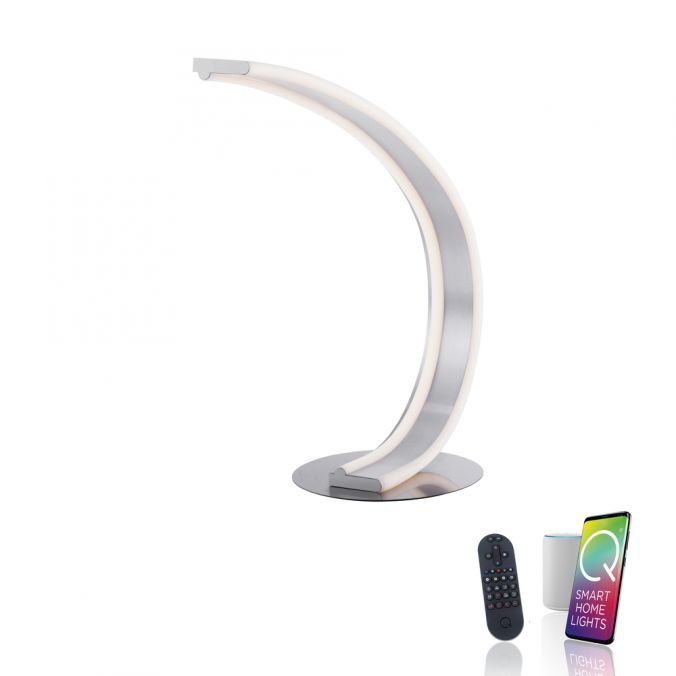 Paul Neuhaus Paul Neuhaus, Q-VITO, LED-Tischleuchte, gebogen, CCT-Steuerung, Smart Home