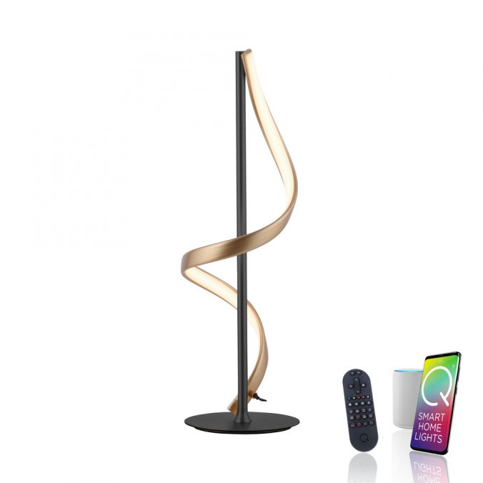 Paul Neuhaus Paul Neuhaus LED Tischleuchte Q-SWING anthrazit messing matt steuerbar Smart Home