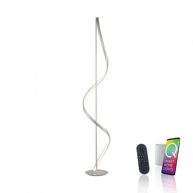 Paul Neuhaus Paul Neuhaus LED Stehleuchte Q-SWING silber steuerbar Smart Home