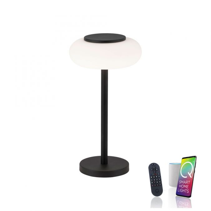 Paul Neuhaus Paul Neuhaus Q ETIENNE LED Tischleuchte Smart Home schwarz dimmbar rund