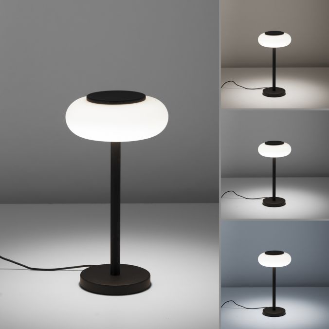 Paul Neuhaus Paul Neuhaus Q ETIENNE LED Tischleuchte Smart Home schwarz dimmbar rund Fabrikverkauf