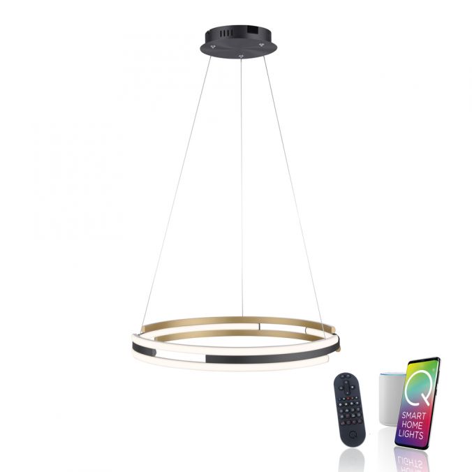 Paul Neuhaus Paul Neuhaus LED Pendelleuchte Q-BELUGA messing matt Smart Home dimmbar