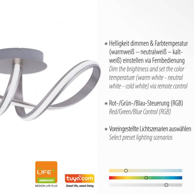 Paul Neuhaus LED Deckenleuchte Smart-Home, Lichtfarbsteuerung, Farbwechsel, dimmbar Fabrik Onlineshop