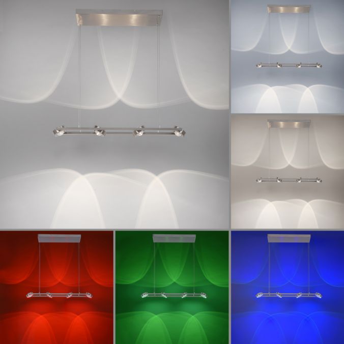Paul Neuhaus Paul Neuhaus, Q-MIA, LED-Pendelleuchte, stahlfarbig, Smart Home, dimmbar Versandkostenfrei