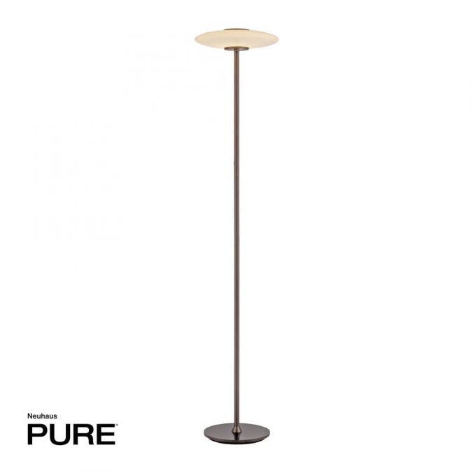 Paul Neuhaus Paul Neuhaus LED Stehleuchte PURE Vitrum dark-metal-brown Rauchglas