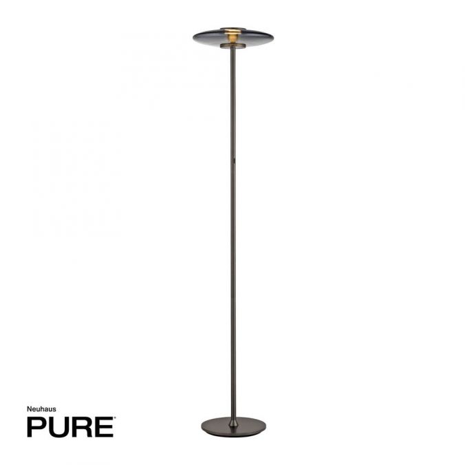 Paul Neuhaus Paul Neuhaus LED Stehleuchte PURE Vitrum grau Toch Rauchglas