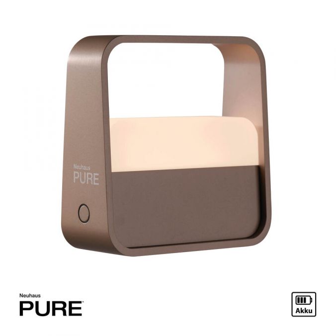 Paul Neuhaus Paul Neuhaus LED Tischleuchte Pure Go bronze Akku Touch USB