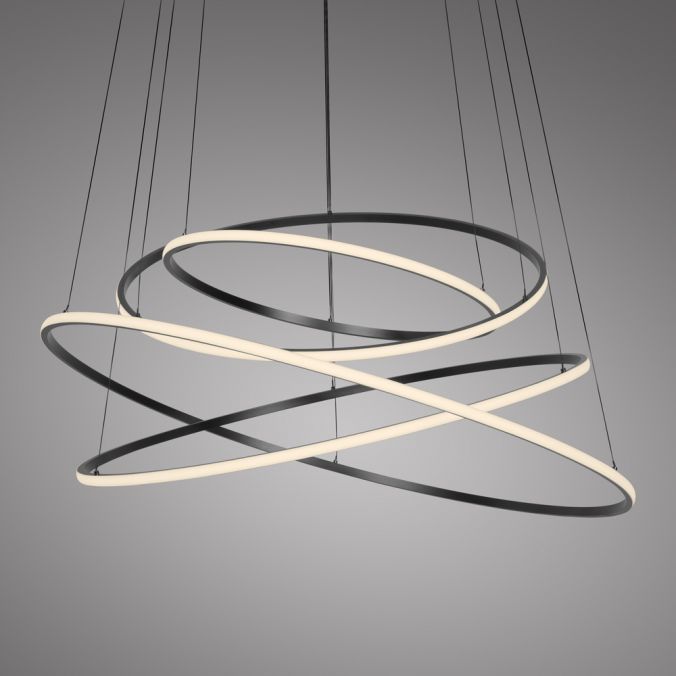 Paul Neuhaus Paul Neuhaus LED Pendelleuchte PURE E-Flying Rings grau e-LIFT elektrisch Valentinstagsangebot
