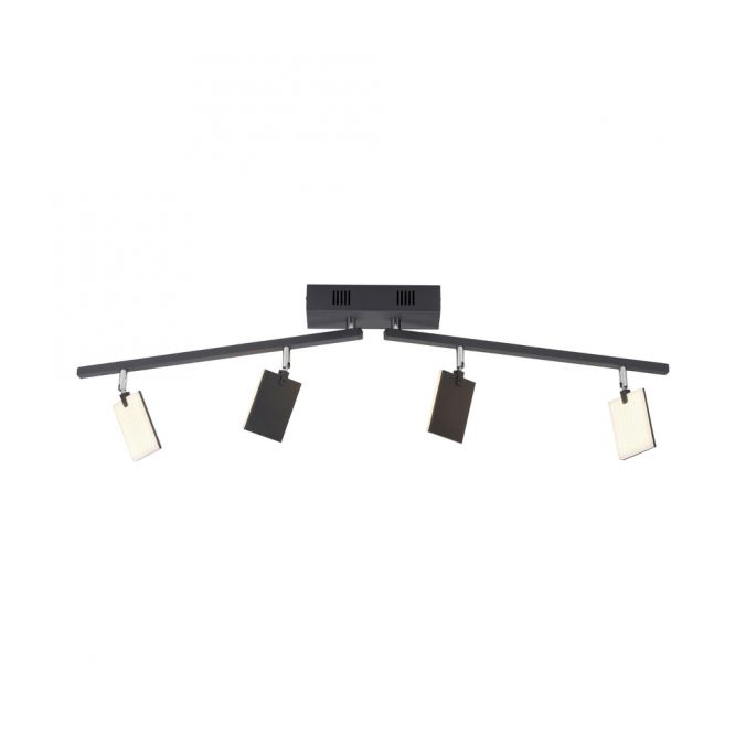 Paul Neuhaus Paul Neuhaus PURE MIRA LED Deckenleuchte schwarz 4 flammig dimmbar CCT Memory