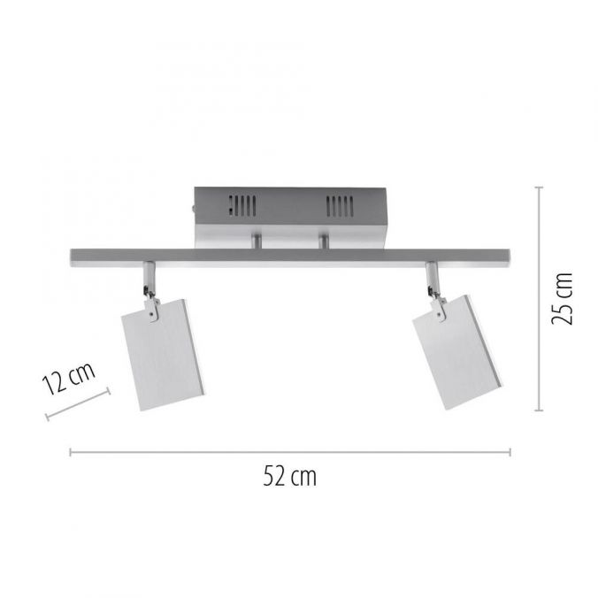 Paul Neuhaus Paul Neuhaus PURE MIRA Deckenleuchte aluminium 2 flammig dimmbar CCT Memory Neueste Mode