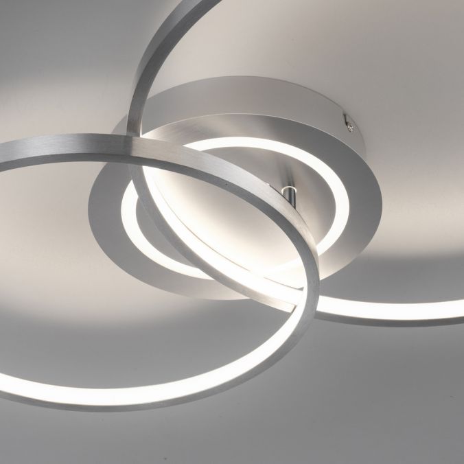 Paul Neuhaus LED Deckenleuchte aluminium drehbar rund Lichtring getrennt schaltbar Zeitlich begrenztes Angebot