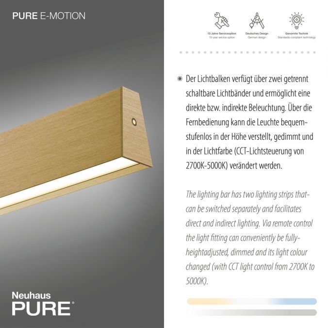Paul Neuhaus Paul Neuhaus LED Pendelleuchte PURE-E-MOTION messing matt elektrisch Touch Große Rabatte