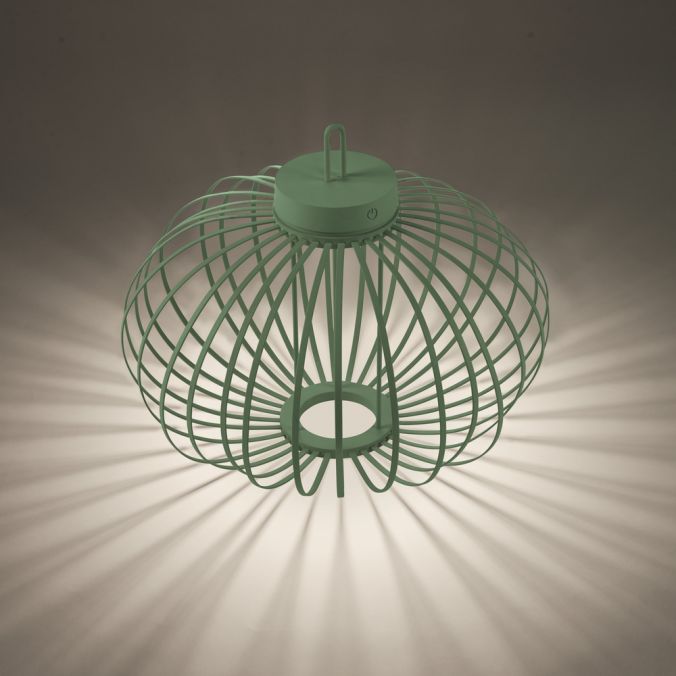 Paul Neuhaus LED Tischleuchte D=46cm grün Akkulampe USB IP44 dimmbar per Touch Kauf eins, bekomm eins gratis