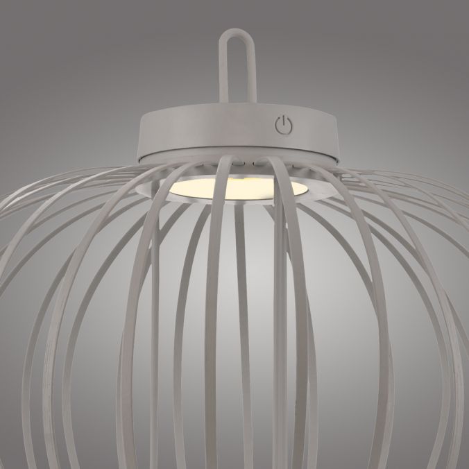 Paul Neuhaus LED Tischleuchte D=46cm greige Akkulampe USB IP44 dimmbar per Touch Tägliche Deals