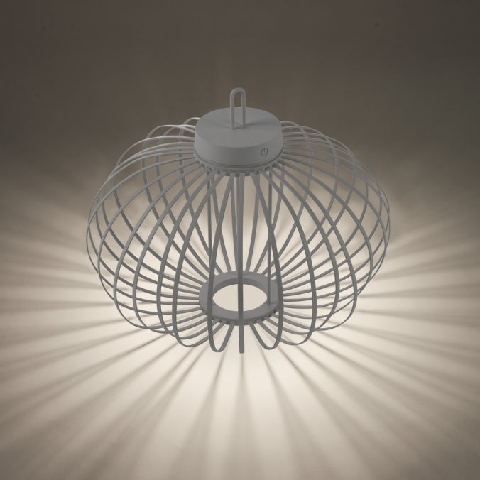 Paul Neuhaus LED Tischleuchte D=46cm greige Akkulampe USB IP44 dimmbar per Touch Tägliche Deals