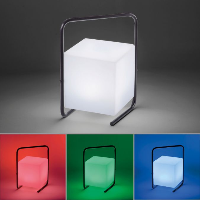 Paul Neuhaus LED-Tischleuchte, schwarz, RGB, Akkuleuchte, IP44, inkl. USB-Kabel, Fernbedienung VIP-Rabatte