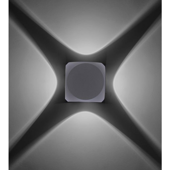 Paul Neuhaus LED-Wandleuchte, silber, Würfelform, IP54, modern, Cube, 4 flammig Tiefpreis