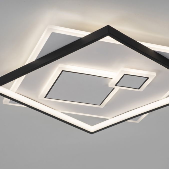 Paul Neuhaus LED Deckenleuchte quadratisch schwarz weiß schaltbar warmweiß Licht Letzter Tag