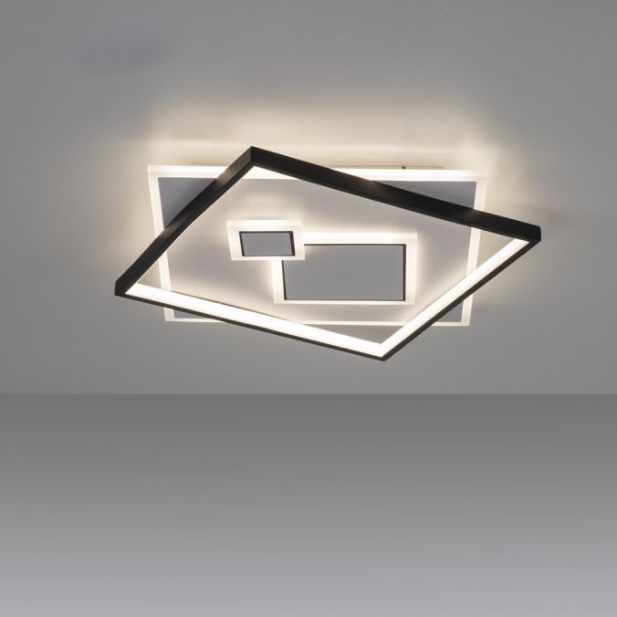 Paul Neuhaus LED Deckenleuchte quadratisch schwarz weiß schaltbar warmweiß Licht Letzter Tag
