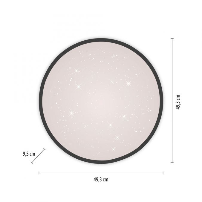 Paul Neuhaus LED Deckenleuchte D=49cm schwarz Sternenhimmeloptik dimmbar Bis zu 60% Rabatt