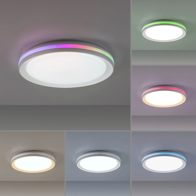 Paul Neuhaus LED Deckenleuchte flach 40x40cm rund weiß dimmbar Farbspiel CCT LED Panel Nur für heute