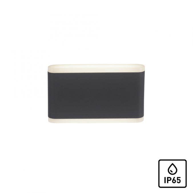 Paul Neuhaus LED Wandleuchte, Außenwandleuchte, IP65, ELSA, anthrazit