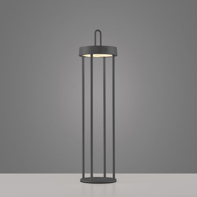 Paul Neuhaus LED Akkulampe Tischleuchte schwarz 50cm Touchdimmer IP44 Gartenleuchte 50% Rabatt mit kostenlosem Versand