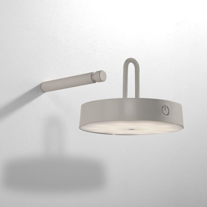 Paul Neuhaus LED Akku Wandleuchte greige dimmbar per Touch IP44 Memoryfunktion Fabrikladen