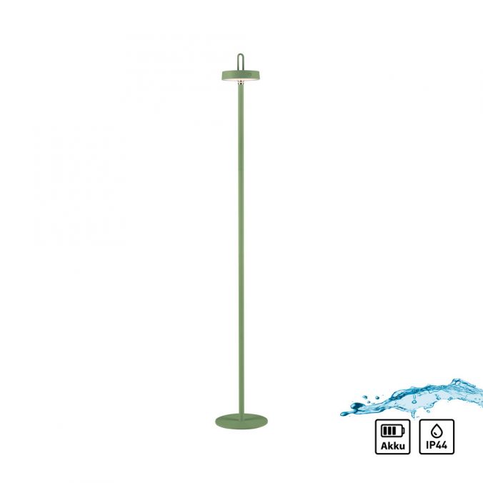 Paul Neuhaus LED Akku Stehleuchte grün Touchdimmer IP44 Innenbereich Garten