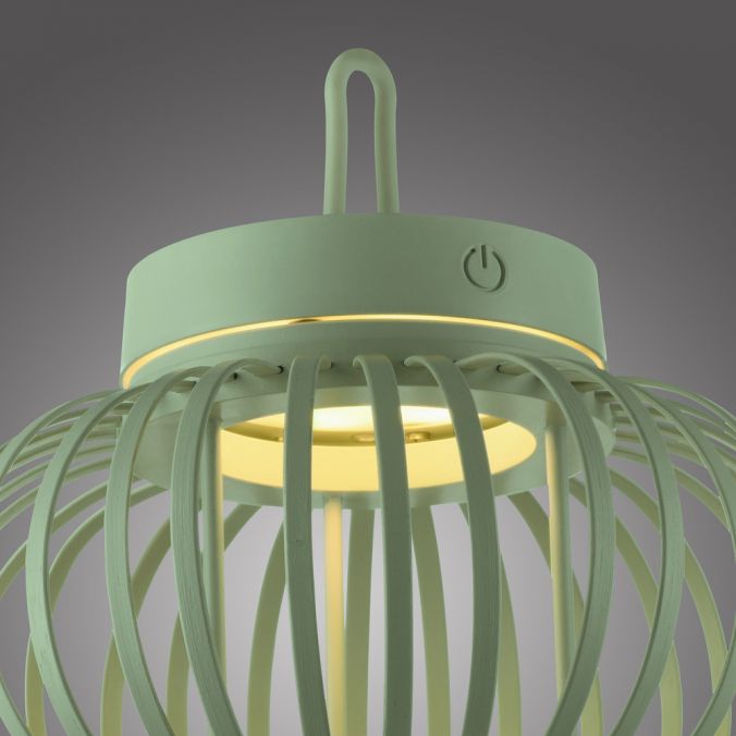 Paul Neuhaus LED Tischleuchte D=25cm grün Akkulampe USB IP44 dimmbar per Touch Im Verkauf