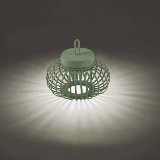 Paul Neuhaus LED Tischleuchte D=25cm grün Akkulampe USB IP44 dimmbar per Touch Im Verkauf