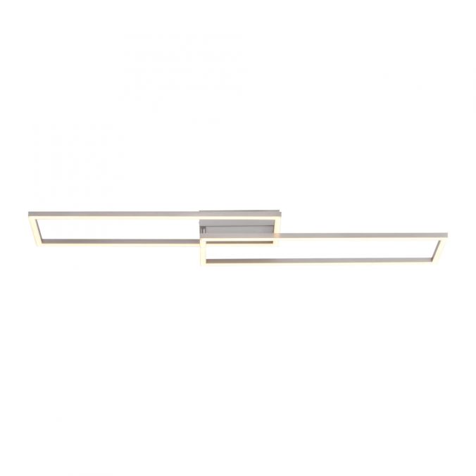 Paul Neuhaus LED Deckenleuchte, stahlfarben, warmweiß, drehbar, 2xLED