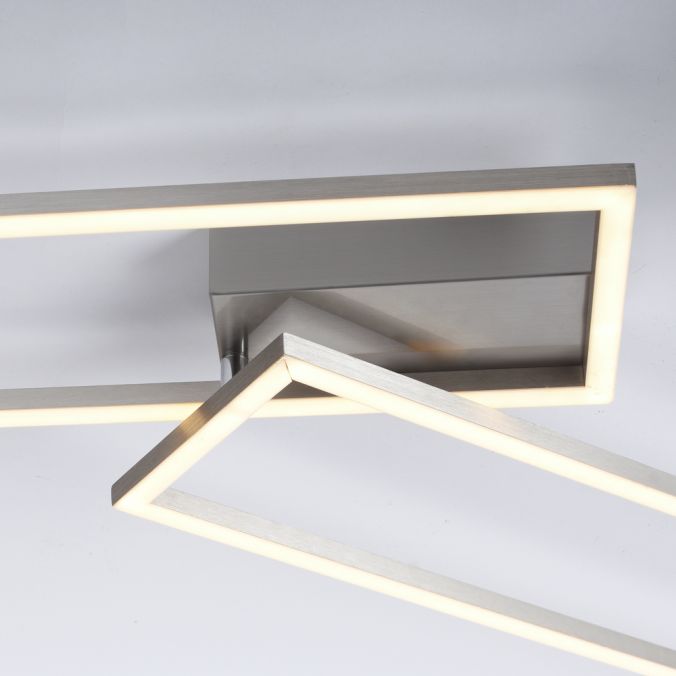 Paul Neuhaus LED Deckenleuchte, stahlfarben, warmweiß, drehbar, 2xLED 50% Rabatt für begrenzte Zeit