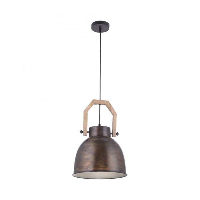 Paul Neuhaus Pendelleuchte, braun, rustikal, Industrial Stil, modern, E27 Fassung