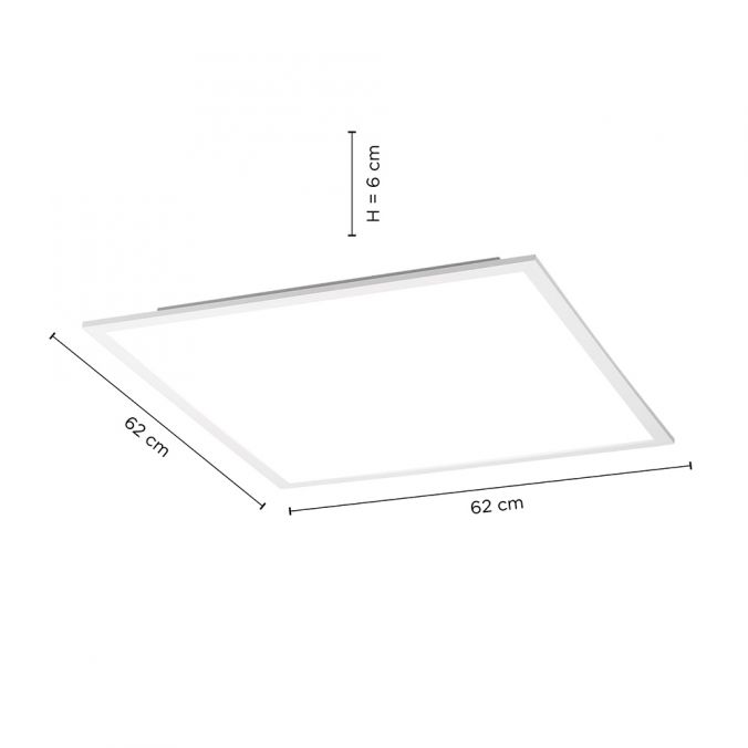 Paul Neuhaus LED-Panel, weiß, 62x62cm, neutralweißes Licht, Arbeitsplatz, Büroleuchte Schlussverkauf