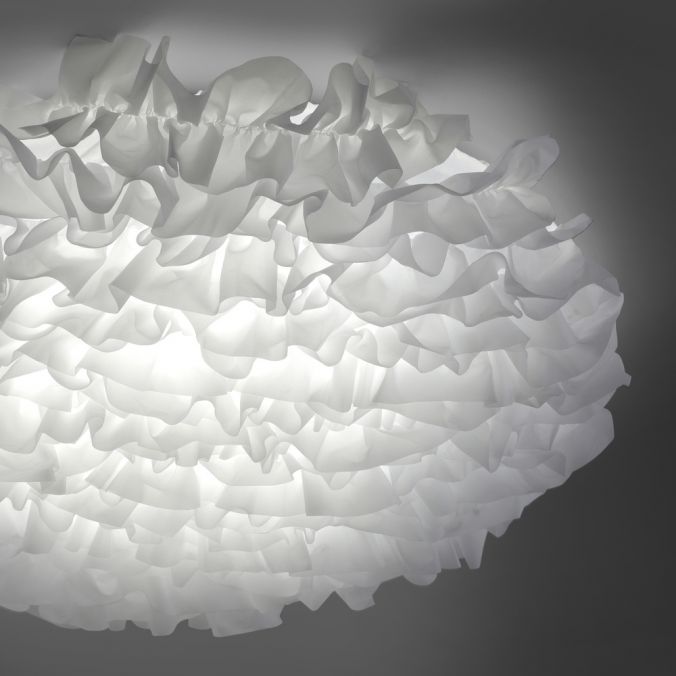 Paul Neuhaus LED Deckenleuchte, Naomi, Stoffschirm, weiß, Ø75cm Günstig kaufen