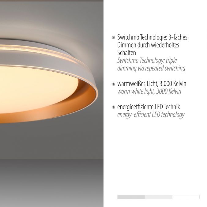 Paul Neuhaus LED Deckenleuchte messing matt dimmbar per Stwitchmo Memoryfunktion Black Friday