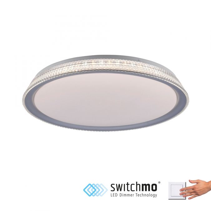 Paul Neuhaus LED Deckenleuchte, silber, rund, dimmbar, warmweiß, 3000K