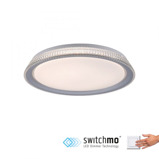 Paul Neuhaus LED Deckenleuchte, silber, rund, dimmbar, warmweiß, 3000K
