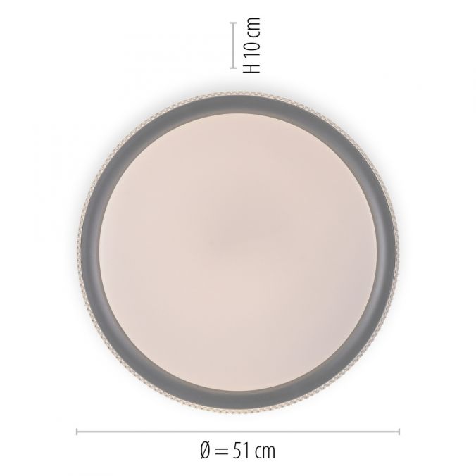 Paul Neuhaus LED-Deckenleuchte, silber, dimmbar, App, Fernbedienung Vatertagsangebot