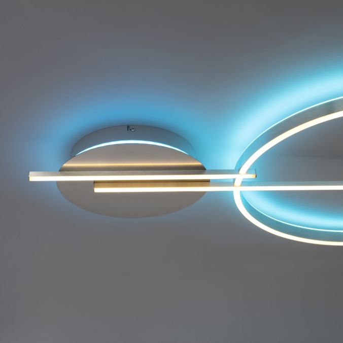 Paul Neuhaus Paul Neuhaus Q ARKOA LED Deckenleuchte Smart Home silberfarbig dimmbar RGB Online Outlet